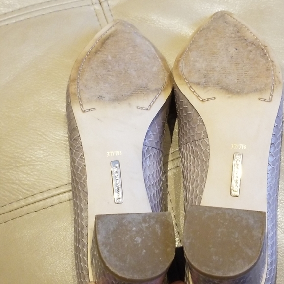 Louise et Cie tan leather 2" covered block heel - Picture 5 of 5